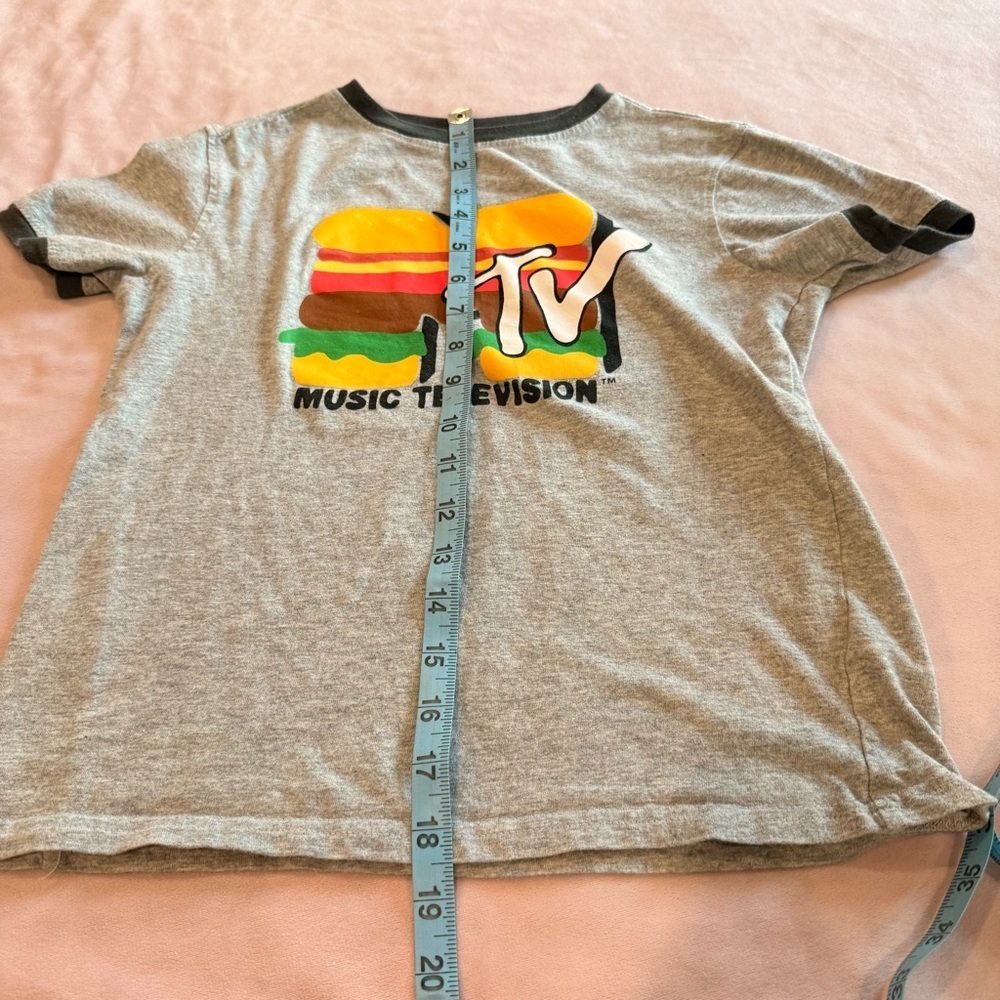 MTV Charcoal and Gray Crewneck tee shirt